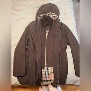 Chocolate brown women’s Burberry coat size Small